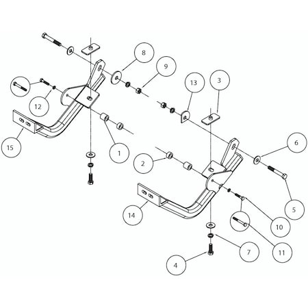 Roadmaster 96-98 GEO TRACKER 2DR/SUZUKI SIDEKICK 2 DR TOW BAR MNTG BRKT KIT 118-8
